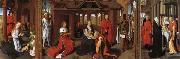 Hans Memling The Nativity,The Adoration of the Magi,The Presentation in the Temple oil painting
